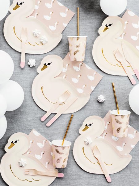 Servetten Zwaan 33cm 20st van Partydeco koop je bij Partywinkel