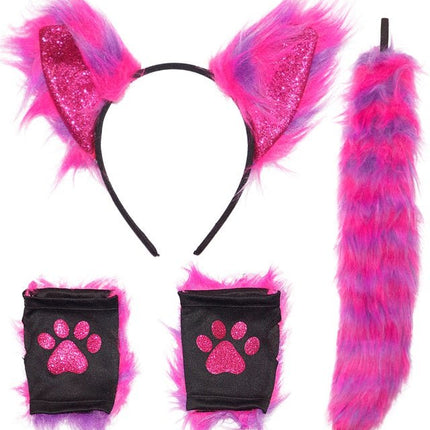 Set Cosplay Kat Neon Roze van Widmann koop je bij Partywinkel