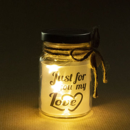 Sfeerlampje Just For You My Love 14cm van Paper Dreams koop je bij Partywinkel