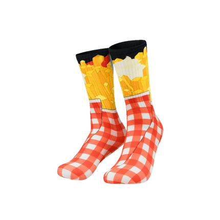 Sjove sokker med pommes frites