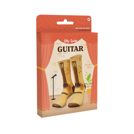 Sjove sokker med guitar