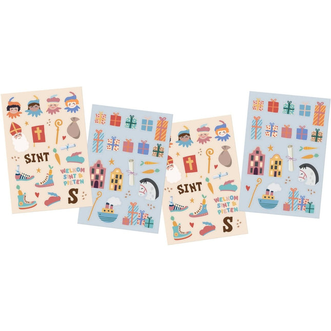 Sint en pieten stickers 49 stuks van Folat koop je bij Partywinkel