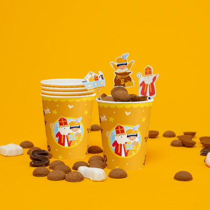 Sinterklaas Bekers 8st van Paper Dreams koop je bij Partywinkel