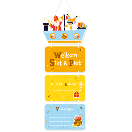 Sinterklaas Deurbord 80cm van Paper Dreams koop je bij Partywinkel