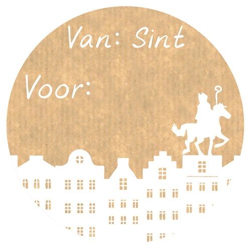 Sinterklaas Etiketten 250st van Haza Witbaard koop je bij Partywinkel