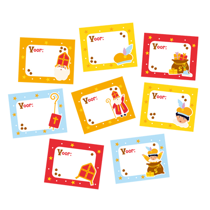 Sinterklaas Naamstickers 50st van Paper Dreams koop je bij Partywinkel