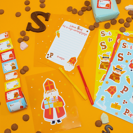 Sinterklaas Naamstickers 50st van Paper Dreams koop je bij Partywinkel