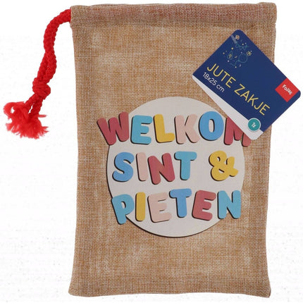 Sinterklaas Uitdeeltasje Jute 25cm van Folat koop je bij Partywinkel