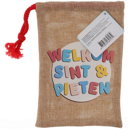 Sinterklaas Uitdeeltasje Jute 25cm van Folat koop je bij Partywinkel