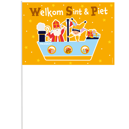 Sinterklaas Zwaaivlag 30cm van Paper Dreams koop je bij Partywinkel