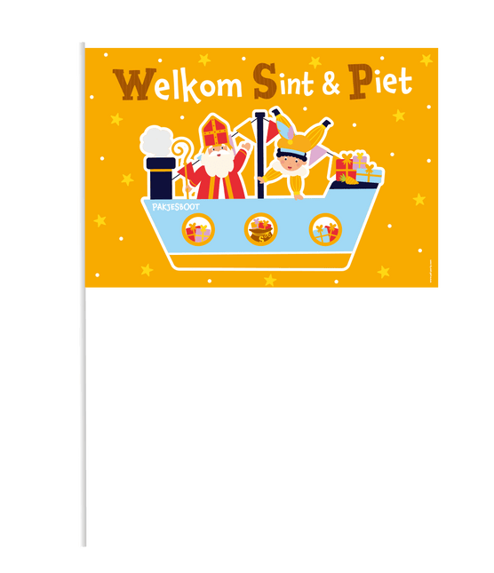 Sinterklaas Zwaaivlag 30cm van Paper Dreams koop je bij Partywinkel