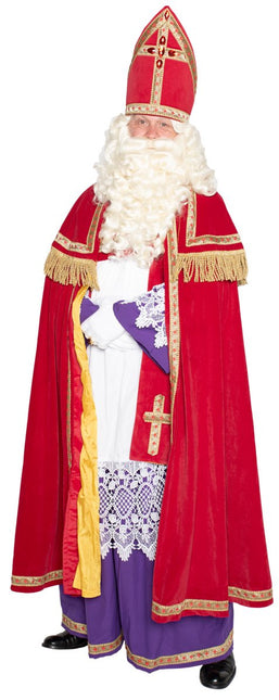 Sinterklaaspak Compleet Fluweel 4 delig van Haza Witbaard koop je bij Partywinkel