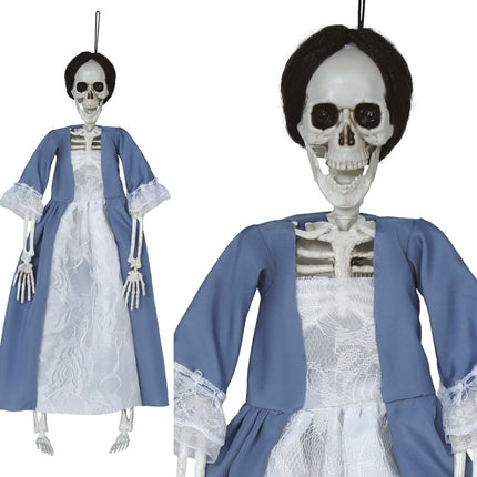 Skelet Hangdecoratie Met Jurk 40cm van Fiestas Guirca koop je bij Partywinkel