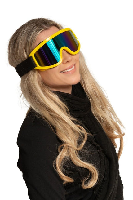 Ski Bril Geel van Partychimp koop je bij Partywinkel