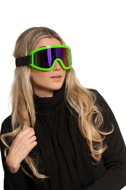 Ski Bril Groen van Partychimp koop je bij Partywinkel