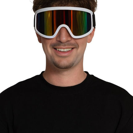 Skibril Wit van Partychimp koop je bij Partywinkel