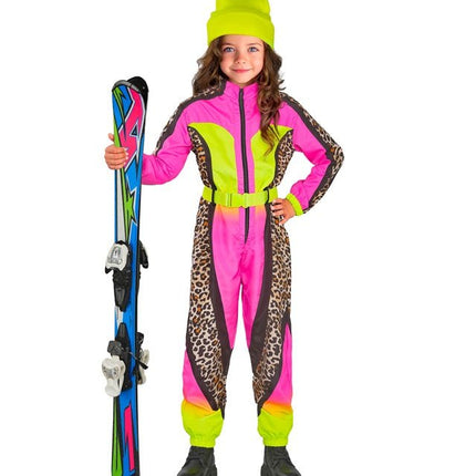 Skier/Snowboarder Luipaard Roze/Geel Meisje van Widmann koop je bij Partywinkel
