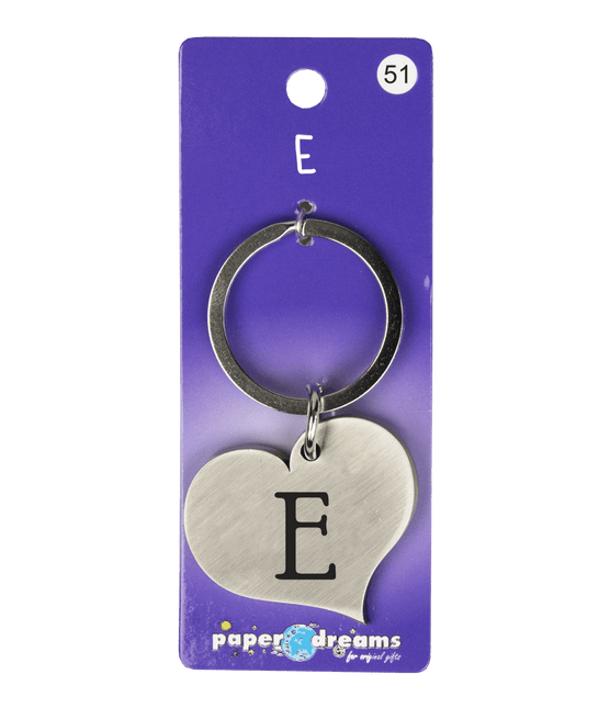 Sleutelhanger E 10cm van Paper Dreams koop je bij Partywinkel