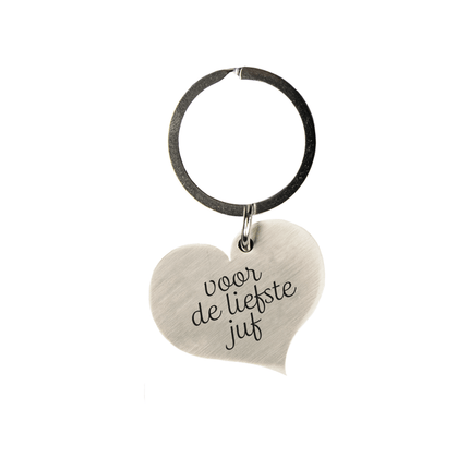 Sleutelhanger Liefste Juf 10cm van Paper Dreams koop je bij Partywinkel