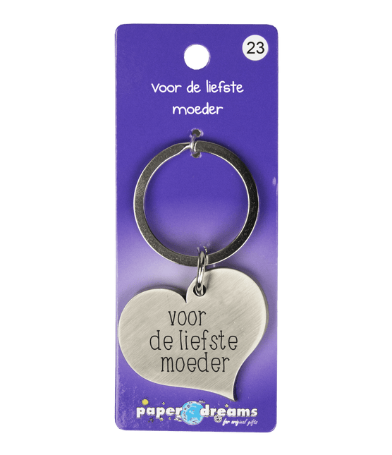 Sleutelhanger Liefste Moeder 10cm van Paper Dreams koop je bij Partywinkel