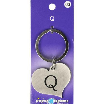 Sleutelhanger Q 10cm van Paper Dreams koop je bij Partywinkel