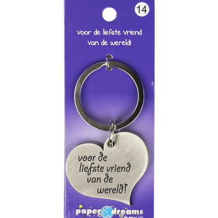 Sleutelhanger Vriend 10cm van Paper Dreams koop je bij Partywinkel