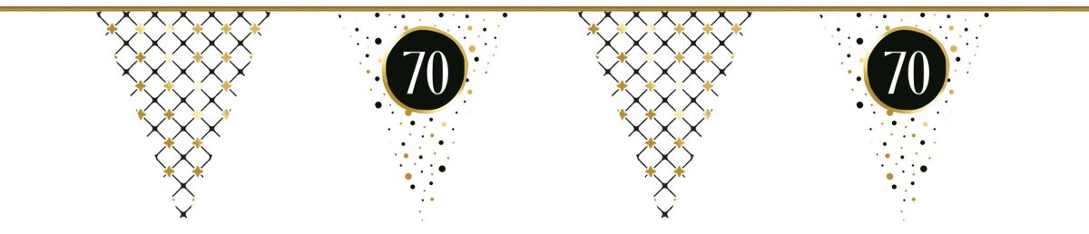 Slinger 70 Jaar Goud Zwart 6m van Haza Witbaard koop je bij Partywinkel