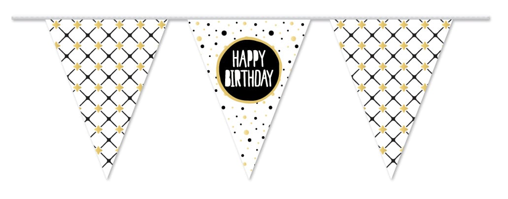 Slinger Happy Birthday Goud 10m van Haza Witbaard koop je bij Partywinkel