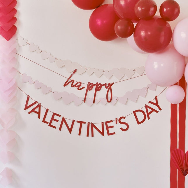 Slinger Happy Valentine'S Day 2,5m 2 delig van Ginger Ray koop je bij Partywinkel