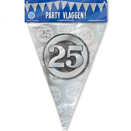 Slingers 25 Jaar Getrouwd 10m van Paper Dreams koop je bij Partywinkel