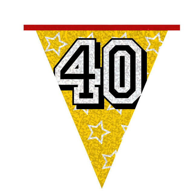 Slingers 40 Jaar Glitter 8m van Boland koop je bij Partywinkel