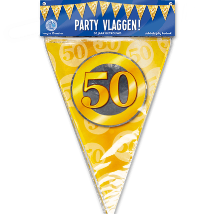 Slingers 50 Jaar Goud 10m van Paper Dreams koop je bij Partywinkel