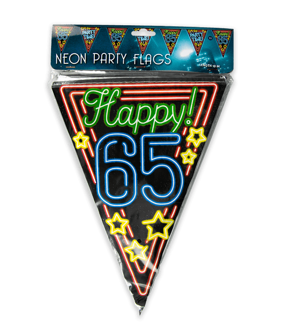 Slingers 65 Jaar Neon 10m van Paper Dreams koop je bij Partywinkel