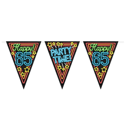 Slingers 65 Jaar Neon 10m van Paper Dreams koop je bij Partywinkel