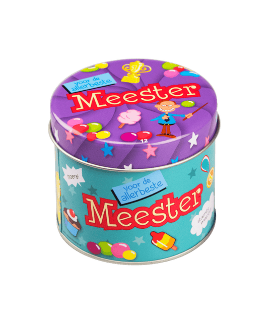 Snoepblik Meester 9cm van Paper Dreams koop je bij Partywinkel