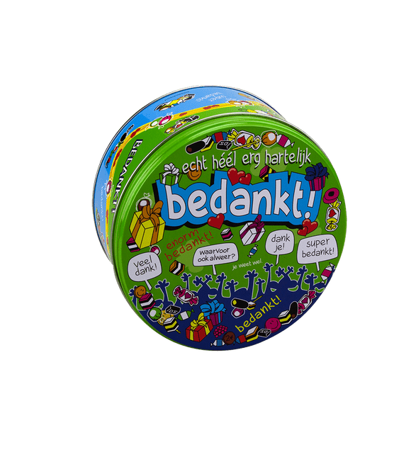 Snoeptrommel Bedankt 14cm van Paper Dreams koop je bij Partywinkel