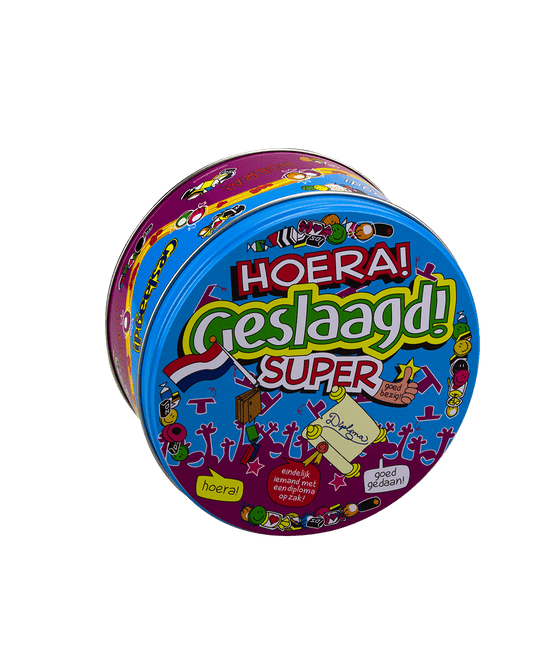 Snoeptrommel Geslaagd School 14cm van Paper Dreams koop je bij Partywinkel