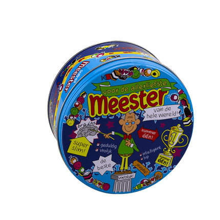 Snoeptrommel Meester 14cm van Paper Dreams koop je bij Partywinkel