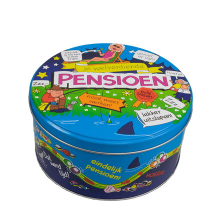 Snoeptrommel Pensioen van Paper Dreams koop je bij Partywinkel