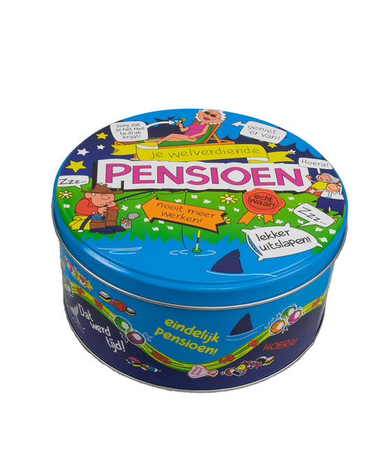 Snoeptrommel Pensioen van Paper Dreams koop je bij Partywinkel