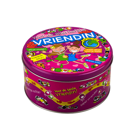 Snoeptrommel Vriendin 14cm van Paper Dreams koop je bij Partywinkel