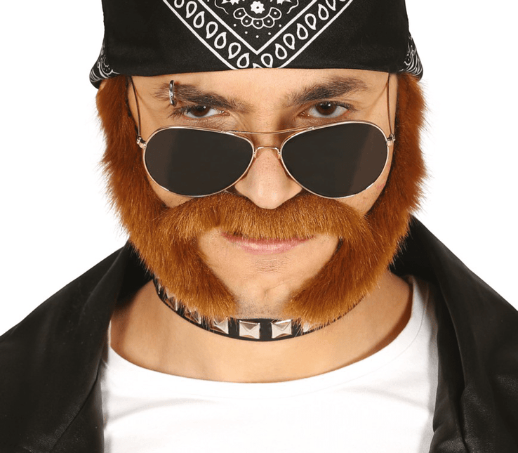 Snor En Bakkebaarden Bruin van Fiestas Guirca koop je bij Partywinkel