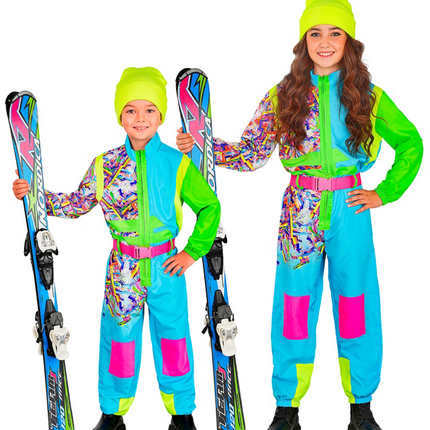 Snowboarder Azuur - Groen Kind Uni voor jongens en meisjes van Widmann koop je bij Partywinkel