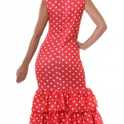 Spaanse Jurk Flamenco Rood van Fiestas Guirca koop je bij Partywinkel