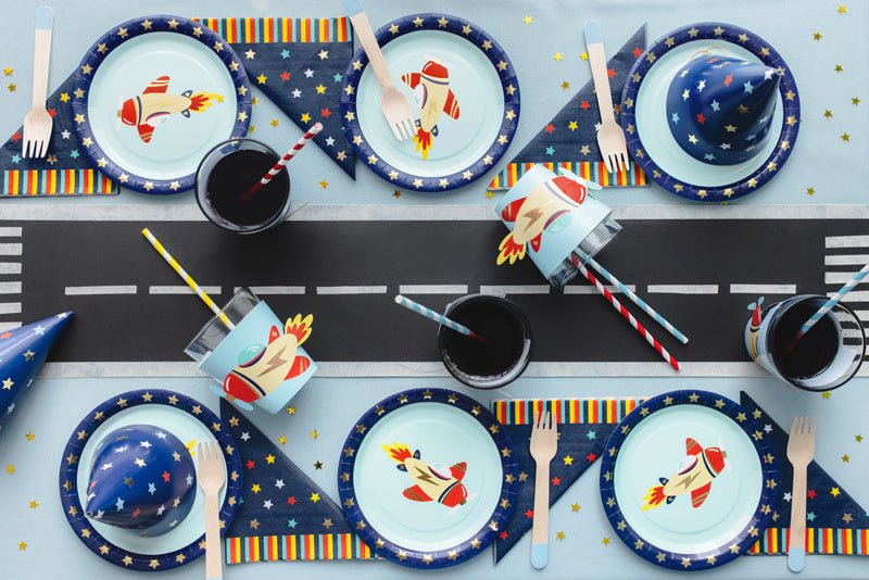 Space Borden 18cm 6st van Partydeco koop je bij Partywinkel