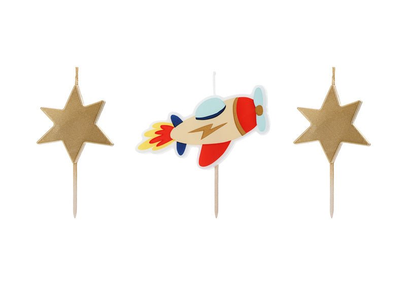 Space Kaarsen 3st van Partydeco koop je bij Partywinkel