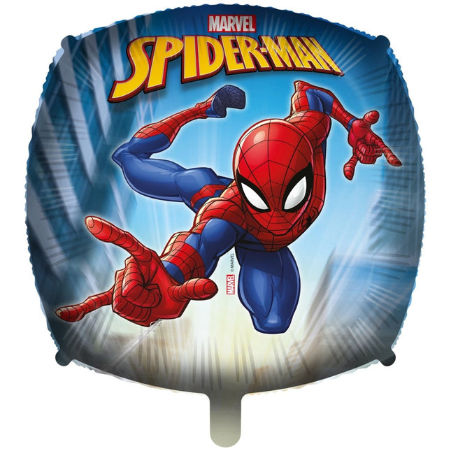 Spiderman Helium Ballon Vierkant Leeg 46cm van Procos koop je bij Partywinkel