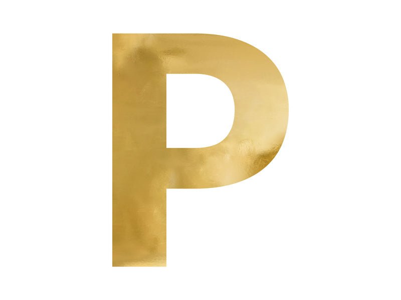 Spiegelletter P Goud 60cm van Partydeco koop je bij Partywinkel