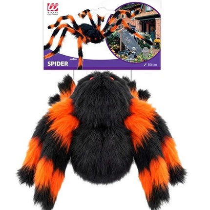 SPIN MET BUIGBARE HARIGE POTEN ZWART/ORANJE 80 CM van Widmann koop je bij Partywinkel