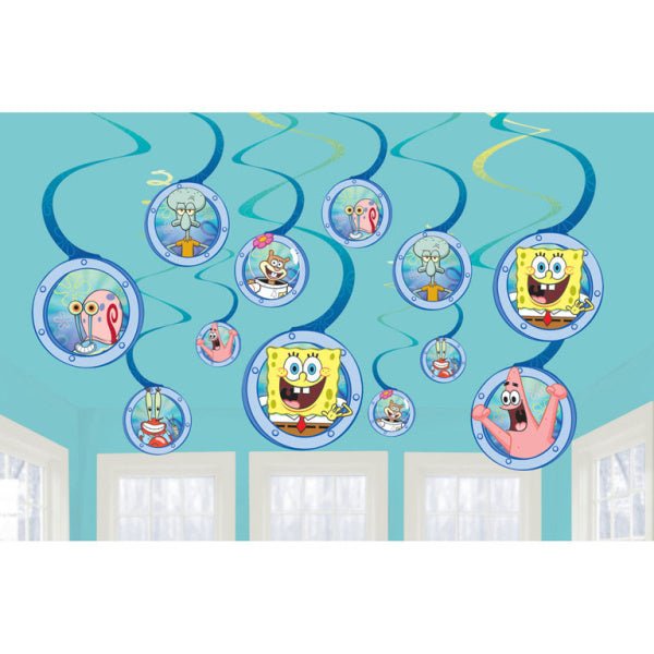 Spongebob Hangdecoratie 12st van Riethmueller koop je bij Partywinkel